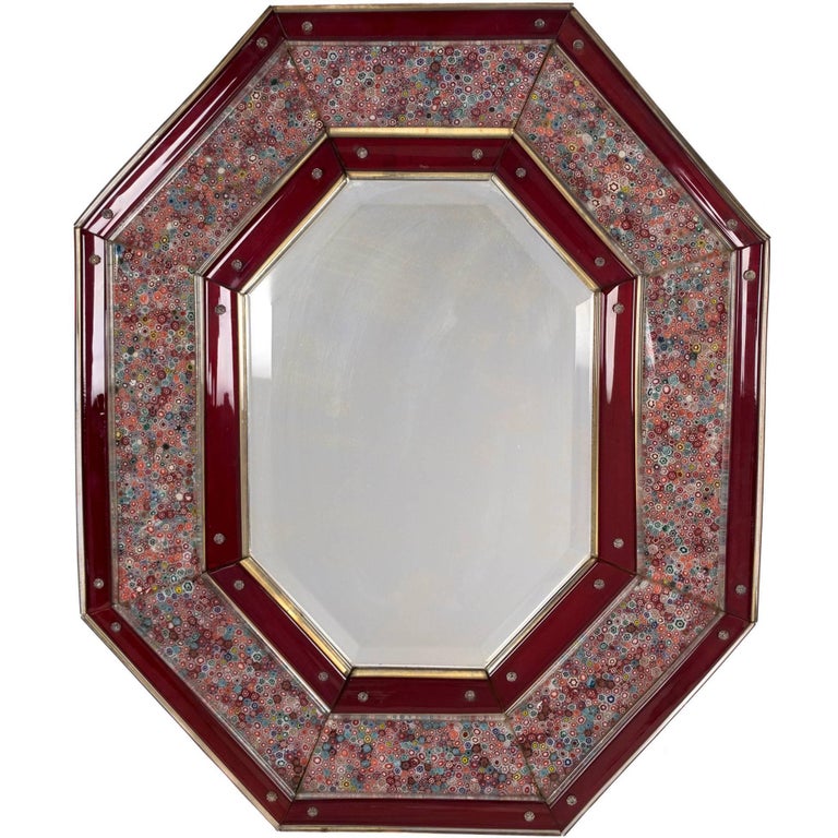 Paolo Venini Millefiori Wall Mirror Model 241.2, 1969 For Sale at 1stDibs