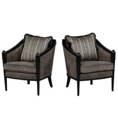 Pair of Art Deco Lounge Chairs by Baker