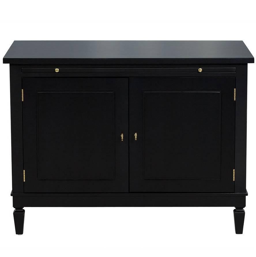 Randall Tysinger Ebonized Chest with Pull-Out Shelf For Sale