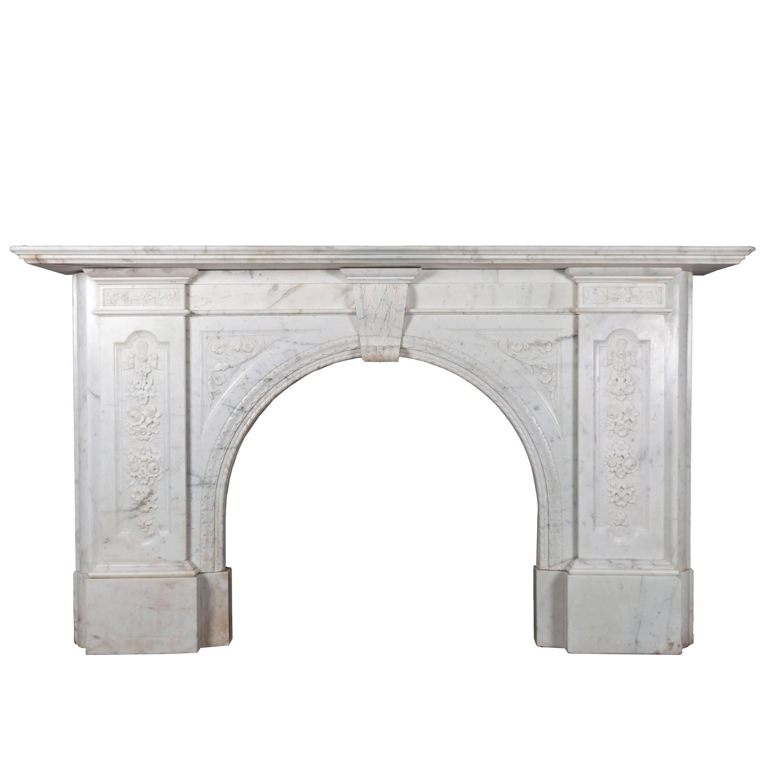 Victorian Carved Marble Fireplace