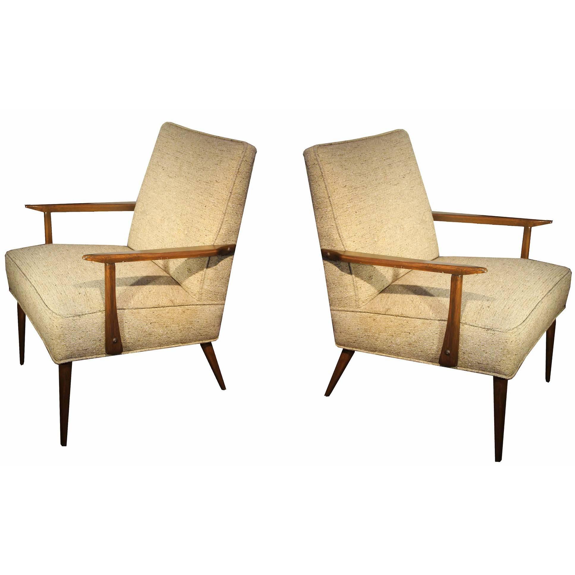 Pair of Midcentury Upholstered Chairs