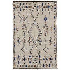 Contemporary Moroccan Style Area Rug with Modern Tribal Design