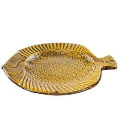 Decorative Ceramic Dish Signed Travia, France