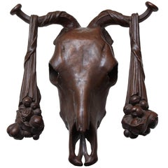 Bronzed Bull Skull after the Antique