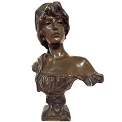 'Lola' Art Nouveau Bronze by Emmanuel Villanis