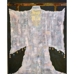 Kimono Series Mixed Media Painting Titled BIJOU by Jane Evans