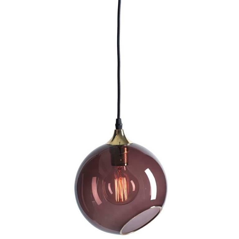 Ballroom Extra Large Purple Pendant with Edge Brass Socket Ceiling Lamp