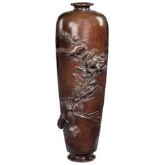 Meiji Bronze Vase