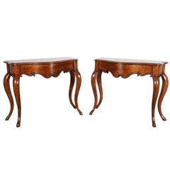 Fine Pair of Mid-19th Century Walnut Console Tables