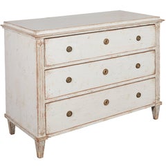 Swedish Gustavian Grey-Painted Chest of Drawers