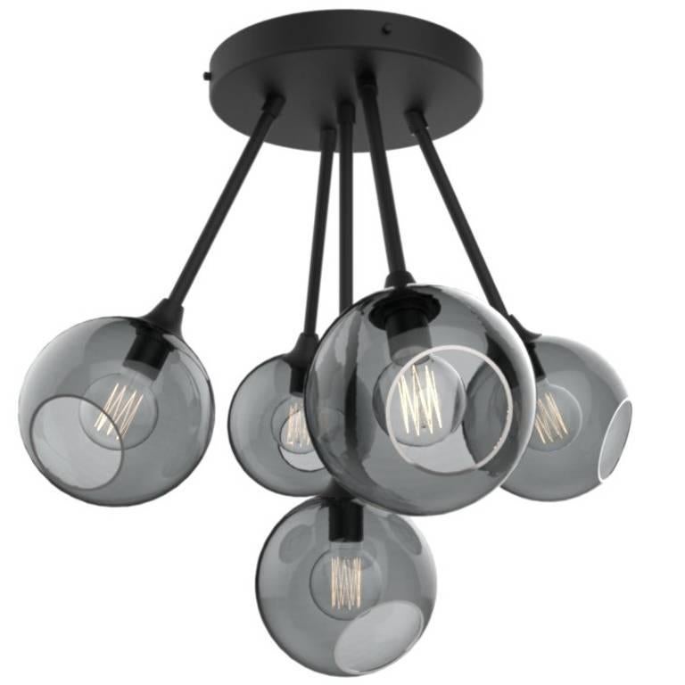 Ballroom Molecule Black/Smoke Chandelier Black Base For Sale at 1stDibs |  molecule chandelier