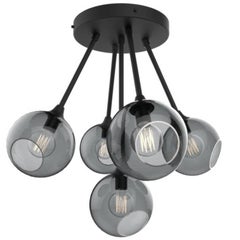 Ballroom Molecule Black/Smoke Chandelier Black Base