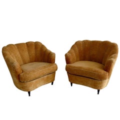 Pair of Large Armchairs Attributed to Guglielmo Ulrich, 1950