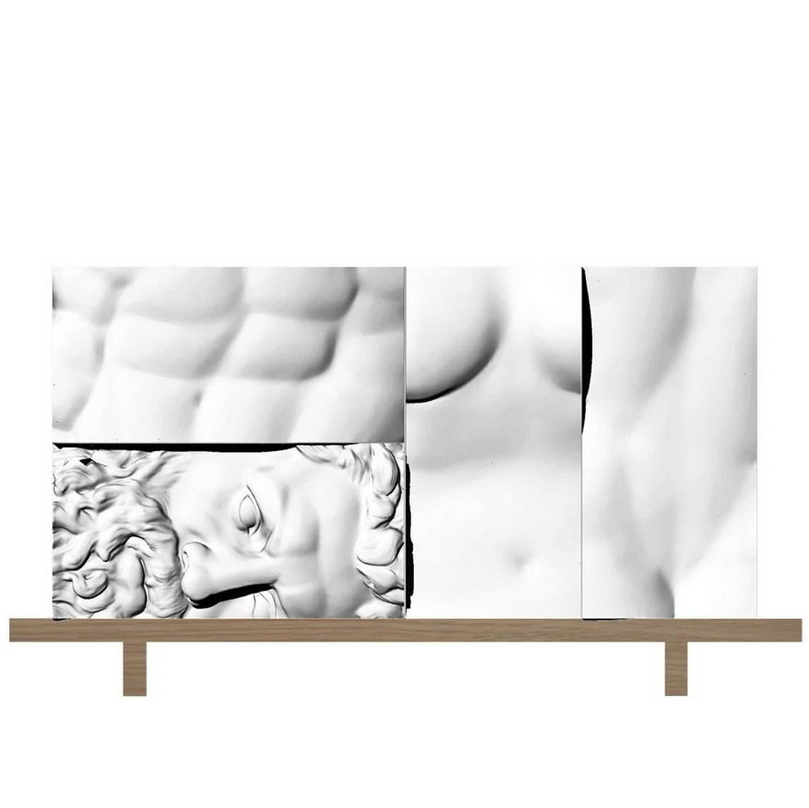 Système de boîtes modulaires noir ou blanc « Ercole e Afrodite Composition 2 » de Driadelab en vente