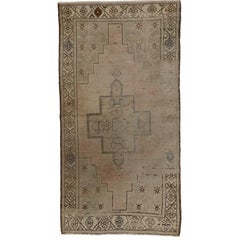 Antique Modern Turkish Oushak Rug with Minimalist Style and Muted Colors