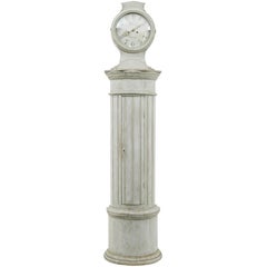 Antique 19th Century, Swedish Decorative Column Longcase Clock