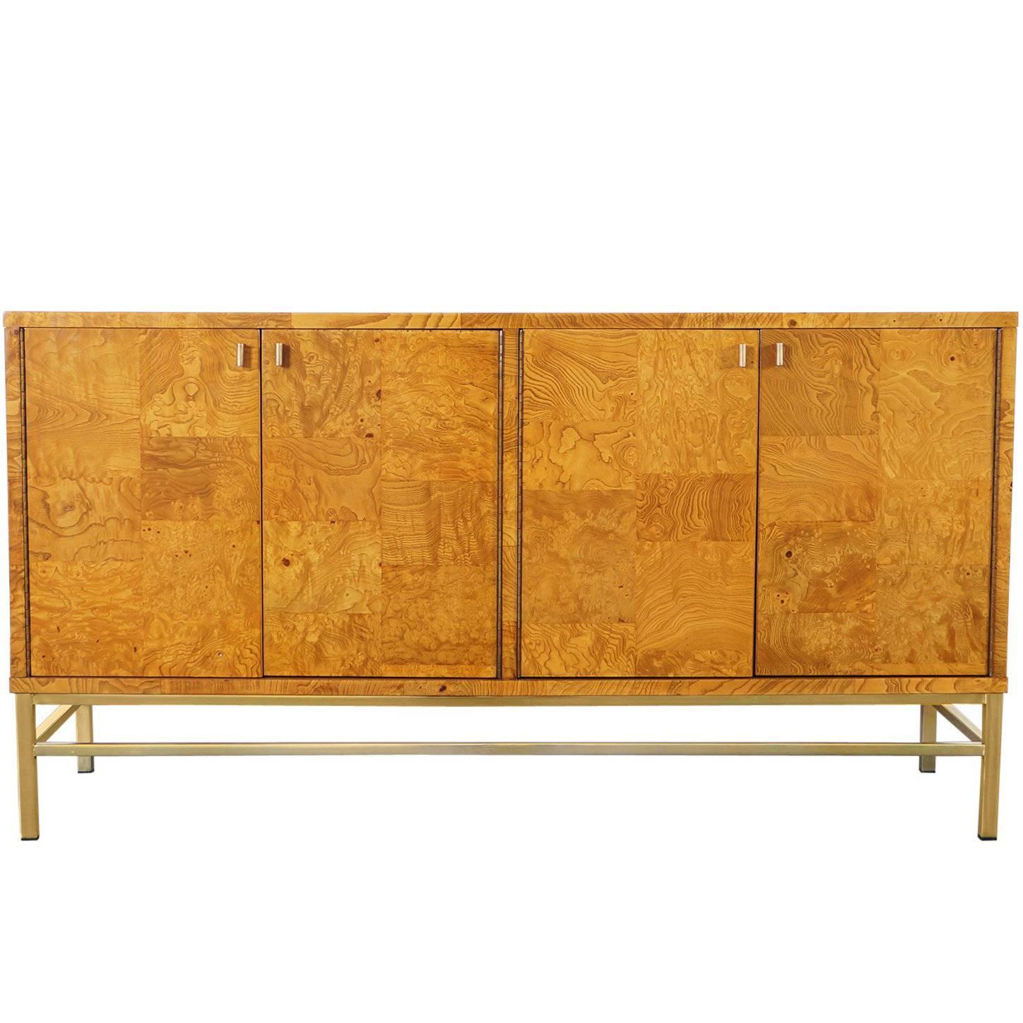 Vintage Burl Wood Credenza