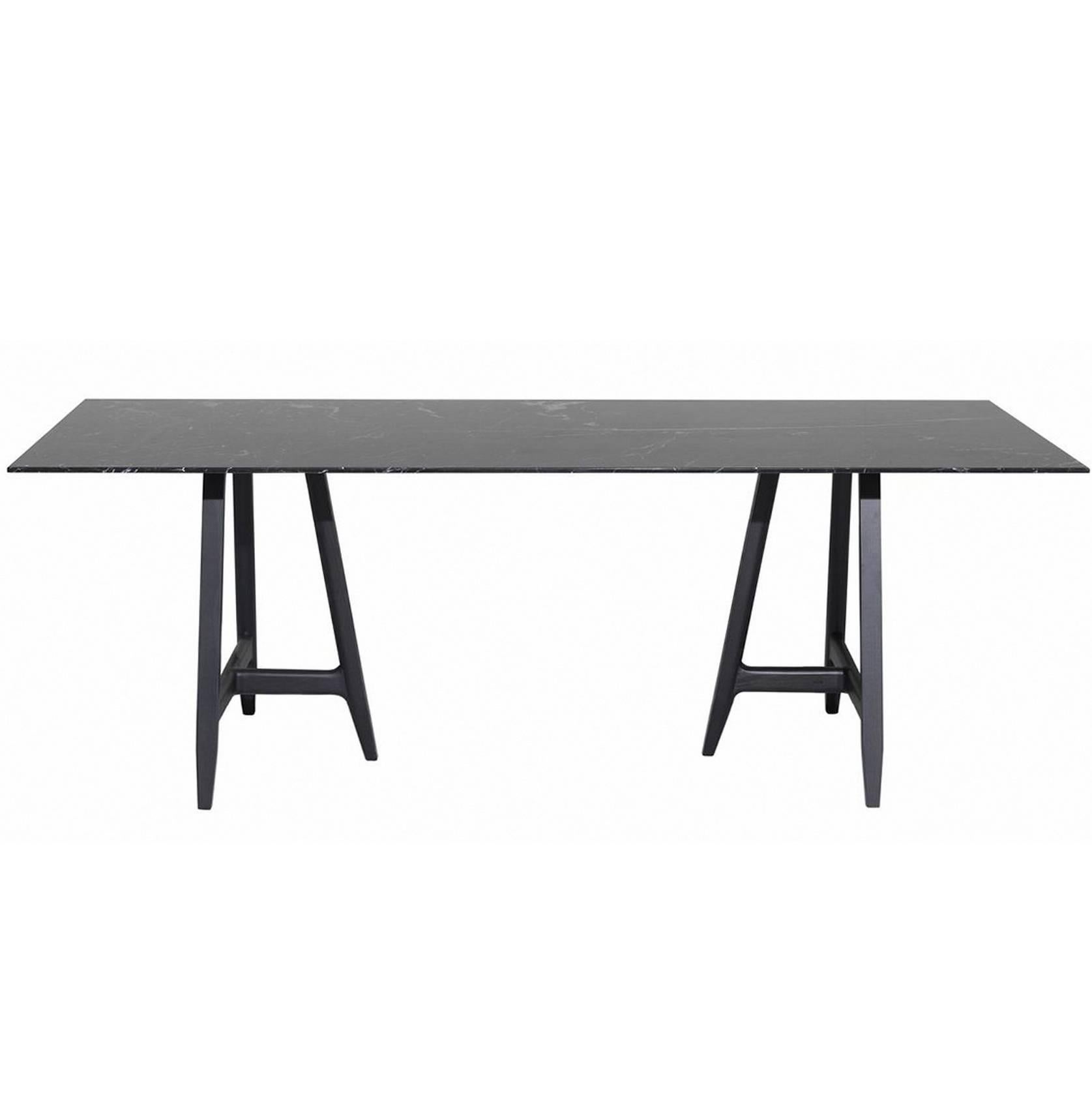 "Easel" Black Marquina Marble Top Table by L. and R. Palomba for Driade For Sale