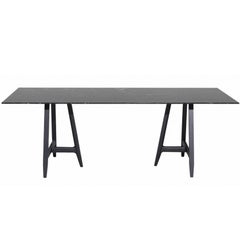Table « Chevalet » à plateau en marbre noir Marquina de L. et R. Palomba pour Driade
