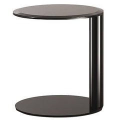 Oto Mini Side Table in Painted Glass with Bevelled Top by Gallotti & Radice