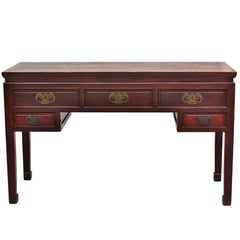 Antique Accountant's Desk, Chinese Solid Wood Desk