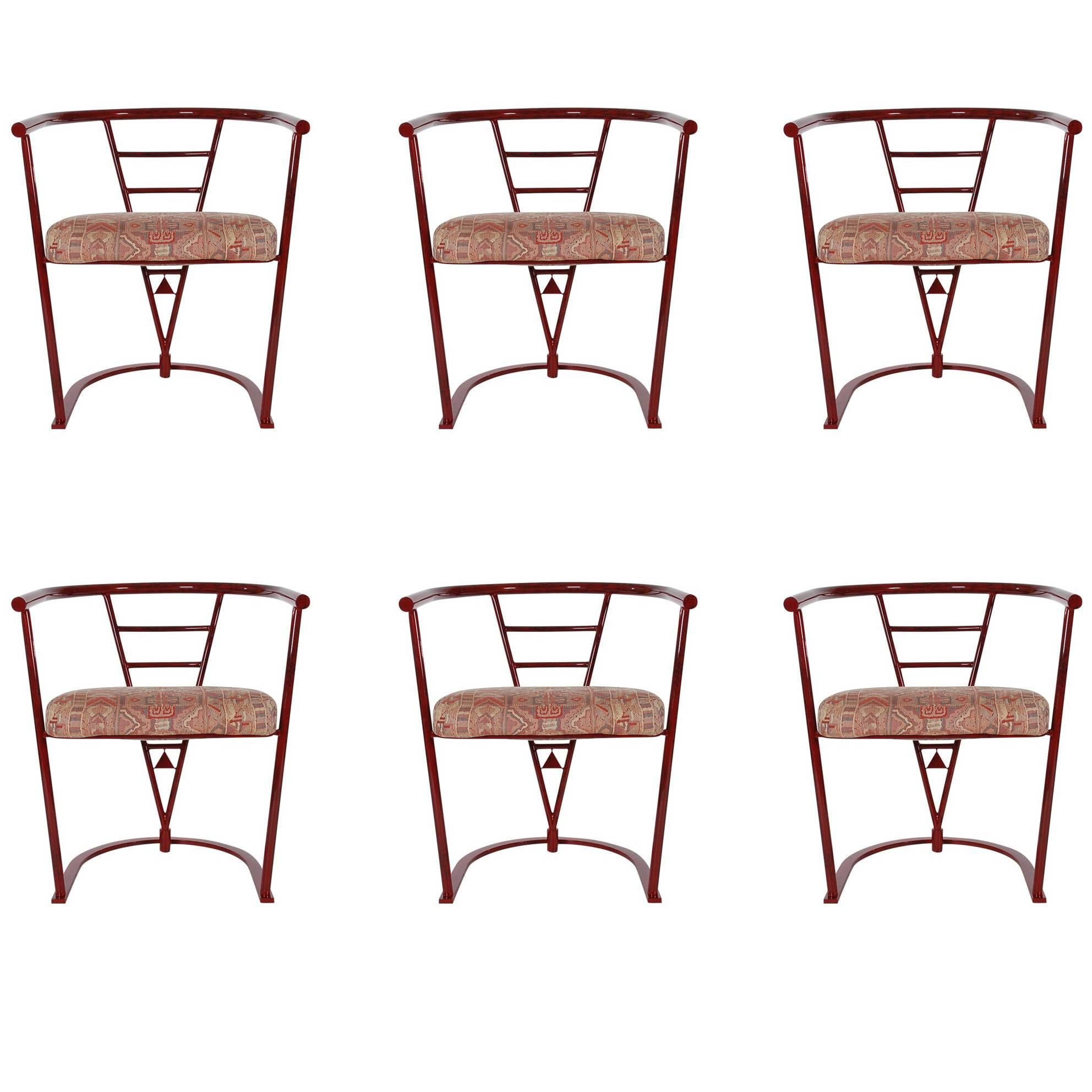 Midcentury Post Modern Italian Style Dining Chairs After Sottsass for Memphis