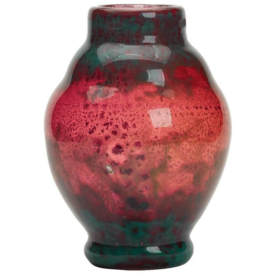 Muller Freres Lunneville Intercalaire Art Glass Vase, circa 1910