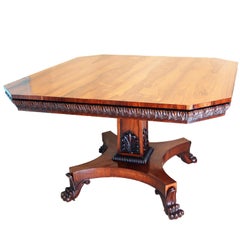 Regency Rosewood Octagonal Top Antique Centre Table