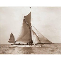 Early Silver Gelatin Photographic Print by Beken of Cowes, Yacht Verani