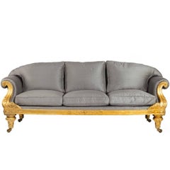 Regency Giltwood Three-Seat Sofa