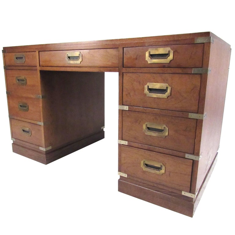 Campaign Desk by Sligh For Sale at 1stdibs