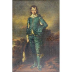 Antique Oil Painting Blue Boy after Gainsborough by Robert Crozier