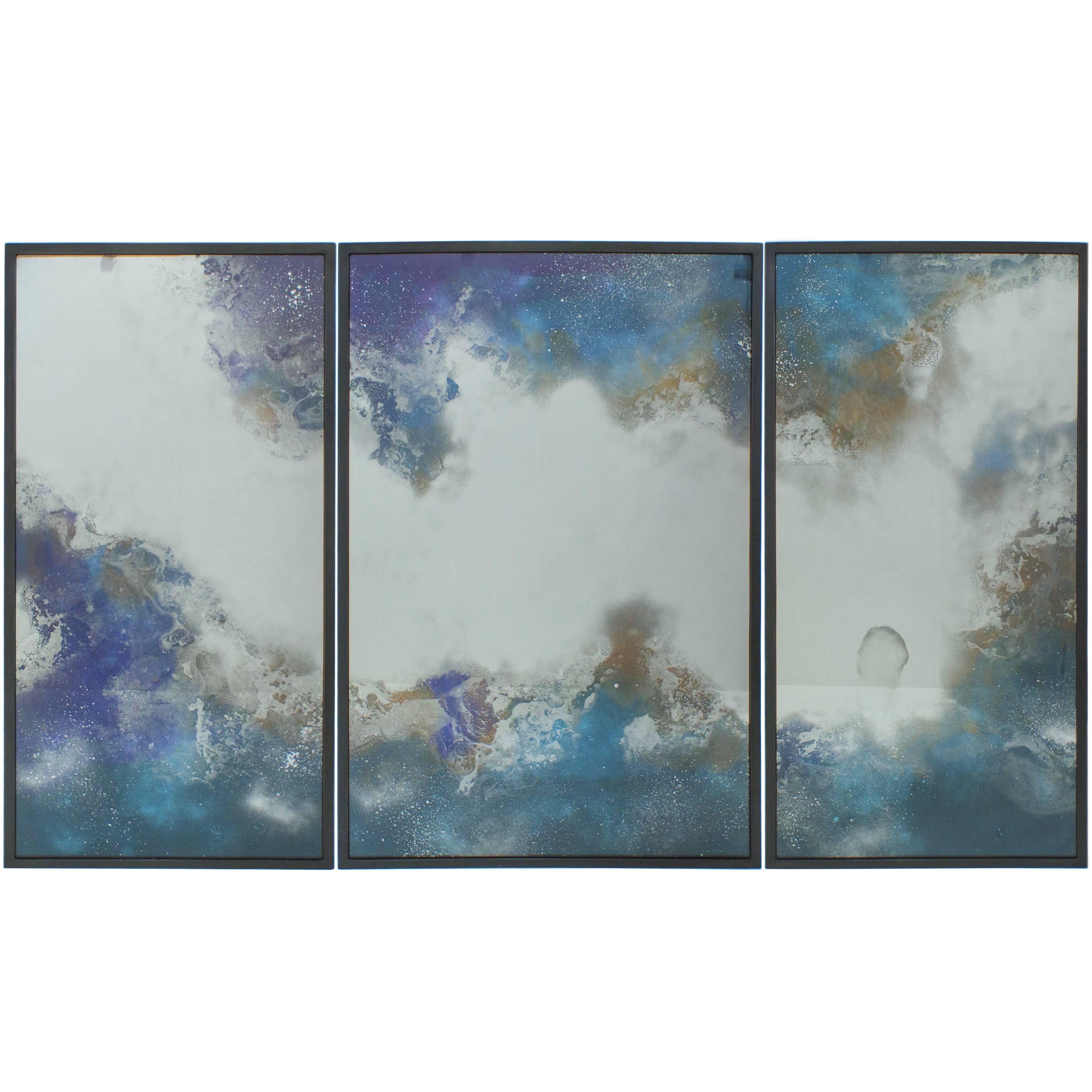 Orion Mirror Triptych, Custom-Made by Tom Palmer Studio For Sale