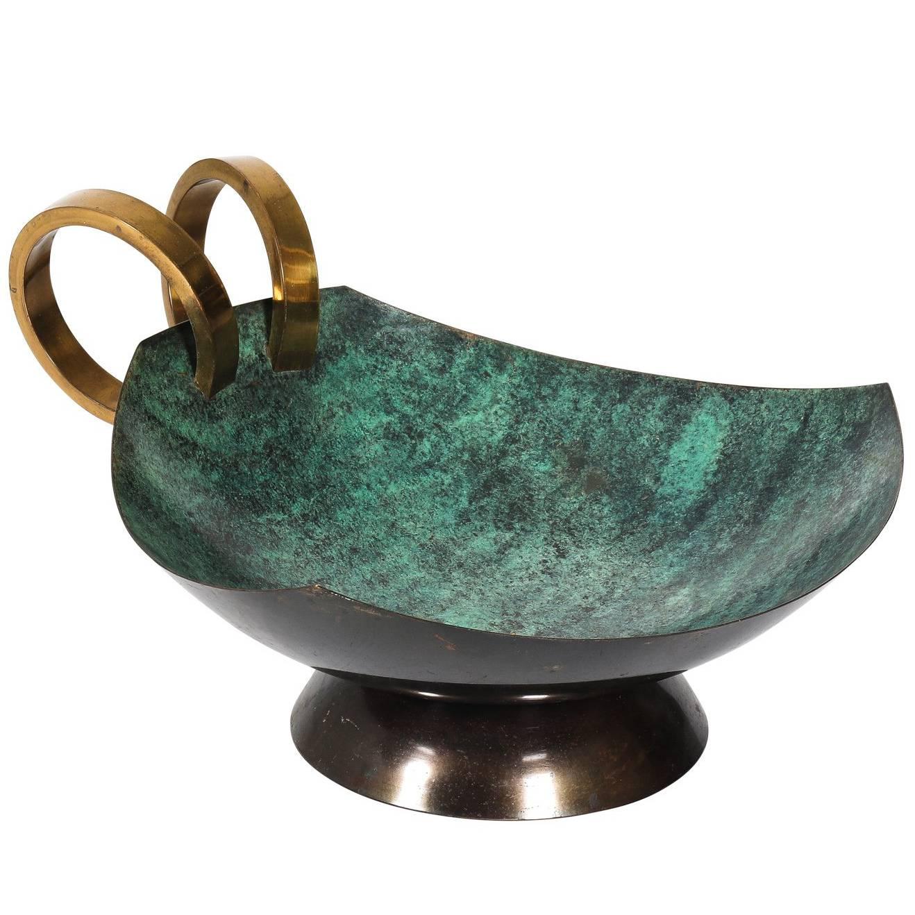 Midcentury Bronze Bowl For Sale