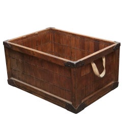 Antique Early 20th Century Wooden Delivery Box