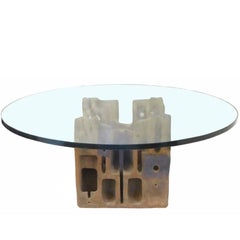 Stoneware and Glass Coffee Table by George Greenamyer