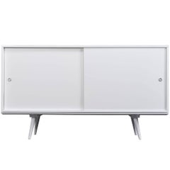 White Lacquer Paul McCobb Planner Group for Winchendon Credenza Buffet Cabinet