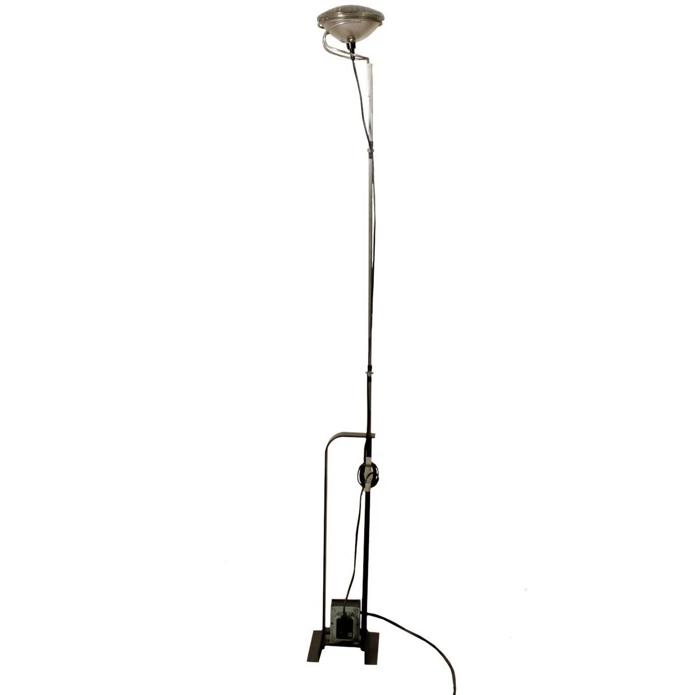 'Toio' Floor Lamp by Castiglioni Brothers for Flos Steel Lacquered Metal, 1962