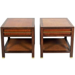 Pair of Clean Lined End Tables by Michael Taylor for Baker