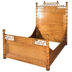 Faux Bamboo Bed Frame, circa 1880