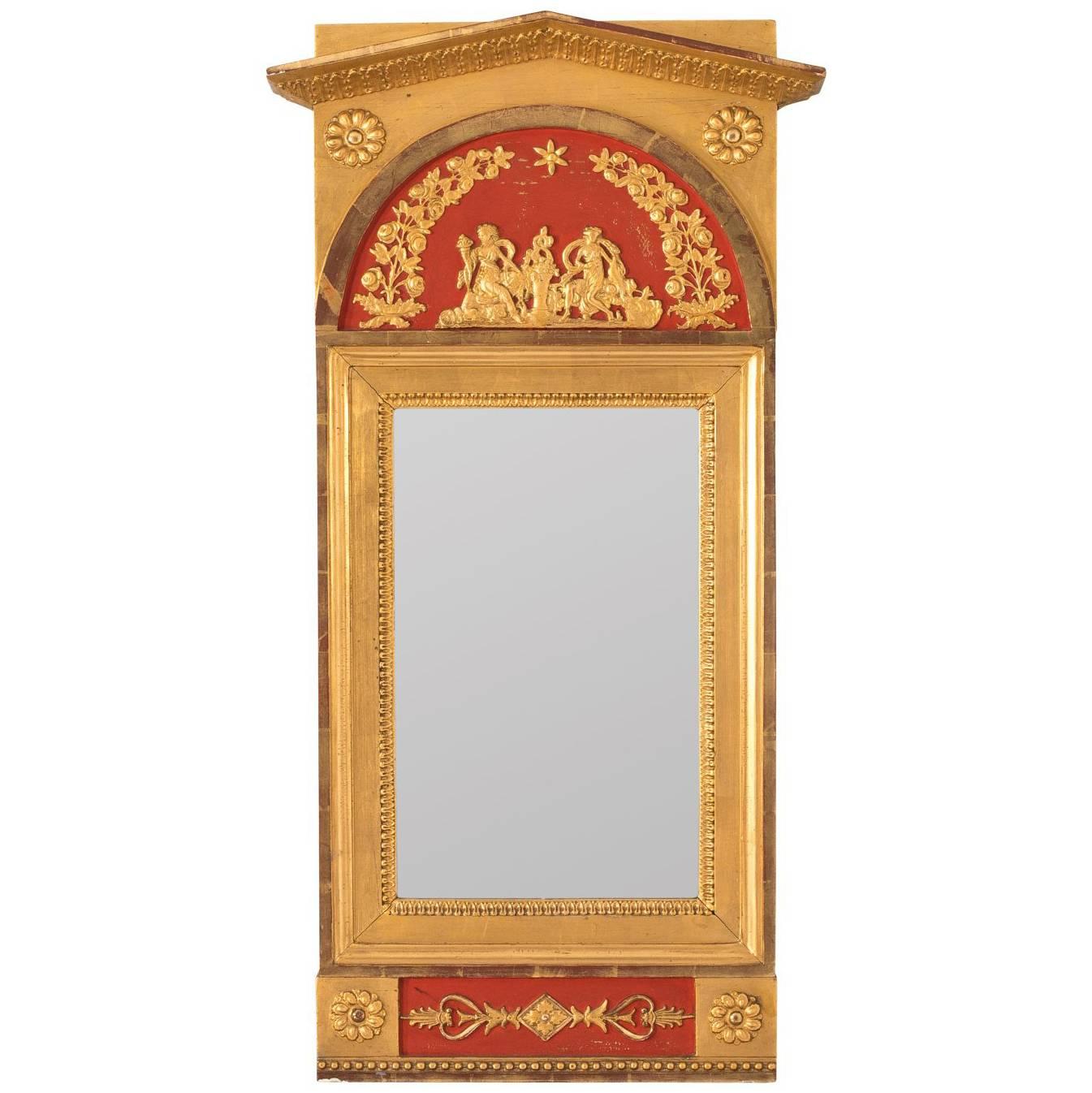 Gustavian Style Painted Mirror