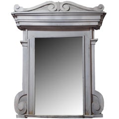 Antique French Dormer Window Frame with Mirror