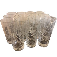 Retro Set of 16 Spectacular Baccarat Water Goblets