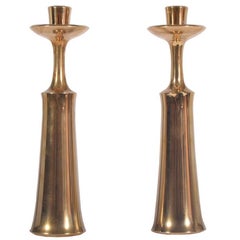 Pair of Brass Candleholders by Jens H. Quistgaard