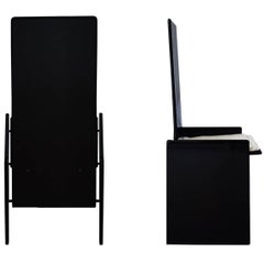 Pair of Vintage Black Chairs by Kazuhide Takahama for Simon, Late 20th Century