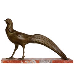 Art Deco Bronze Patinated Pheasant, circa 1930