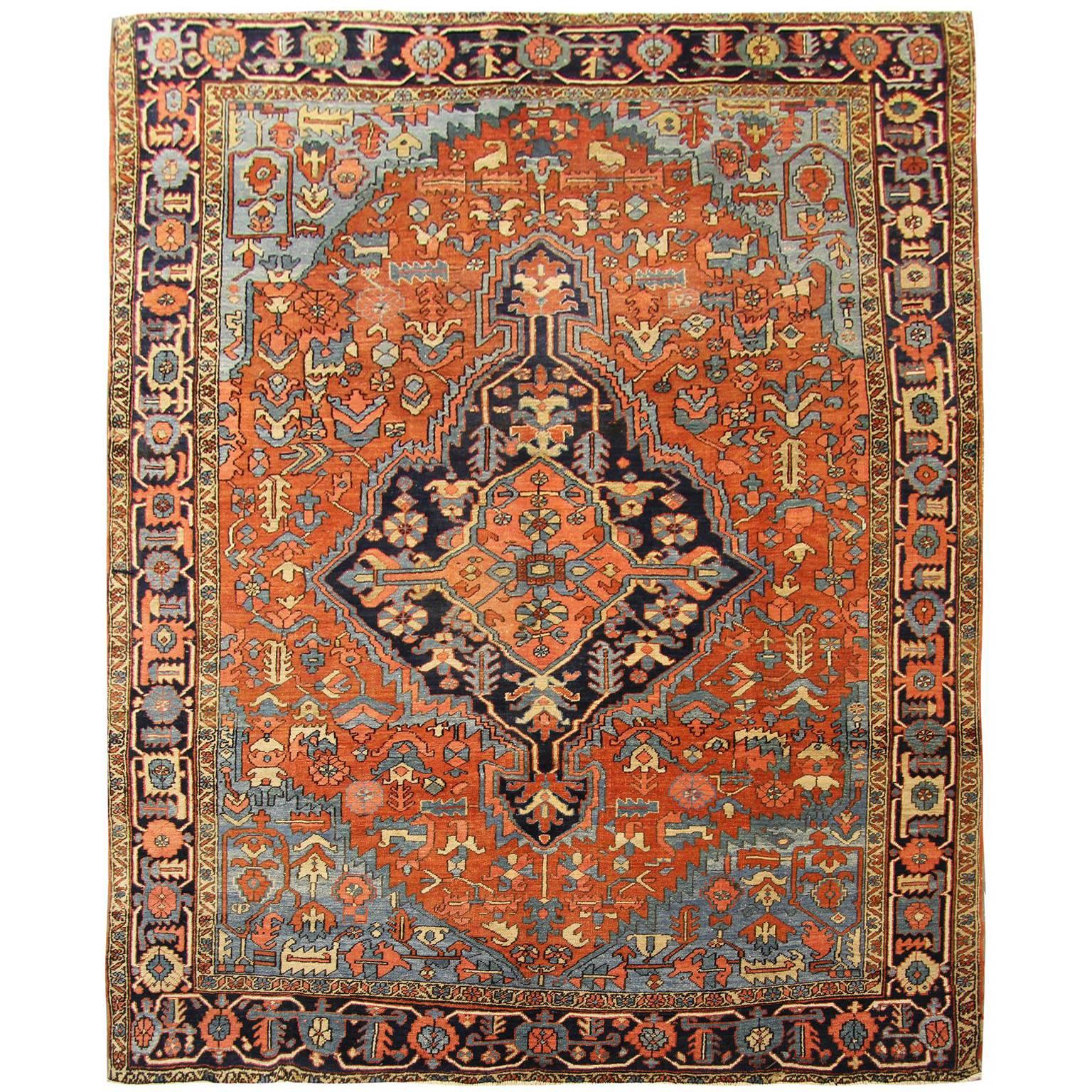 Antique Persian Rugs, Carpet Rug from Heriz