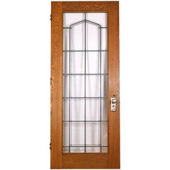 Leaded Glass Oak Door
