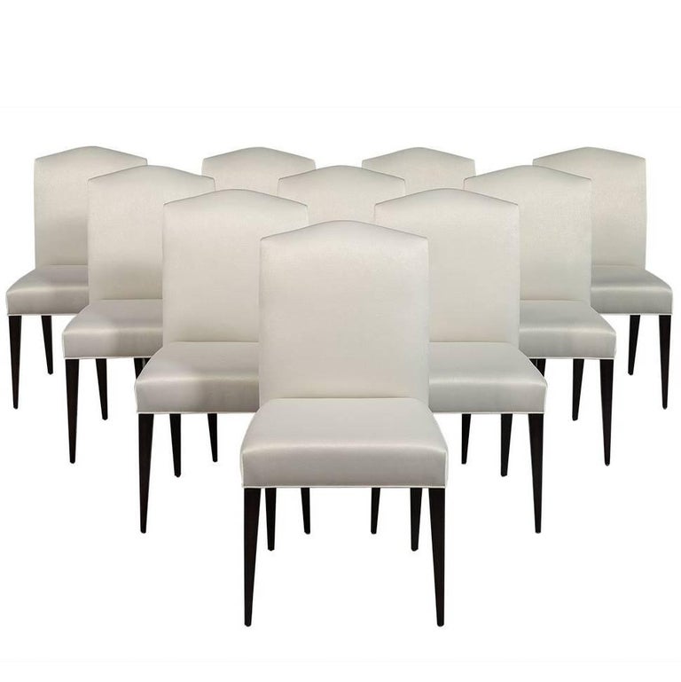 Set Of Ten Carrocel Custom Amara Modern Parson Dining Chairs