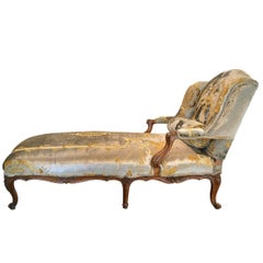 Antique French Walnut Chaise Longue